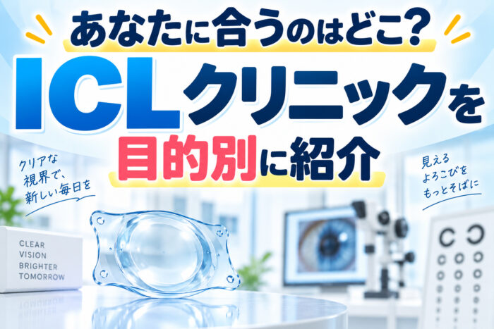 あなたに合うのはどこ？ICLクリニックを目的別に紹介